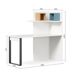 Стол 1400 Милтон ЛД 537.080.000 Белый Шенилл