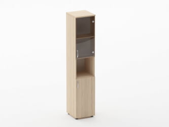 Шкаф высокий со стеклом и нишей Glassy 6.19.14Пр Туя