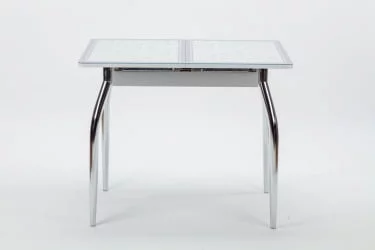 Стол обеденный Аспен КЗ(6195) серый,завитки серебро