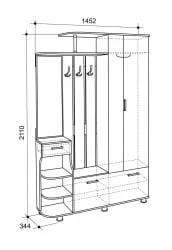 Прихожая Барселона-2 Дуб Млечный