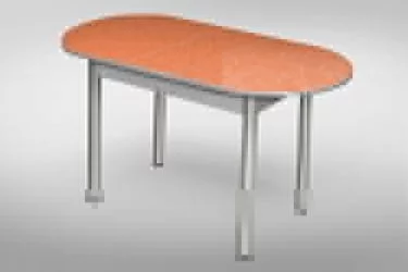 Стол обеденный Универсальный 32мм ХРОМ мет.напр. 3 кат. 1005 8510 цветы ЛДСП дуб выбеленный