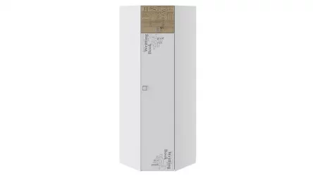 Угловой гардеробный шкаф Оксфорд ТД-139.07.23 Ривьера Белый с рисунком