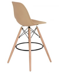 Стул барный DOBRIN DSW BAR (ножки светлый бук, цвет сиденья бежевый (GR-03)) 2 шт