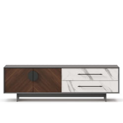 Тумба ТВ 1800 Вилена ЛД 138.140.000 Оникс Серый/Орех/Монте белый