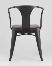 Стул TOLIX ARMS SOFT с подлокотниками Черный матовый