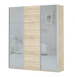 Шкаф-купе трехдверный Прайм 1800 Зеркало/ДСП/Зеркало Дуб сонома