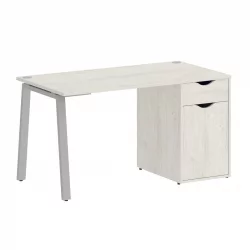 Стол письменный HOME OFFICE VR.SP-3-138.1.A Дуб Наварра/Серый металл