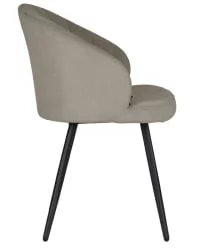 Стул обеденный DOBRIN NAOMI (ЭМАЛЬ ЧЕРНЫЙ МУАР велюр Catania Cocoa)