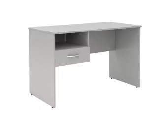 Стол письменный (S-1200) L с левой подвесной тумбой Серый