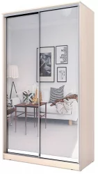 Двустворчатый гардеробный шкаф Хит-24-14-55 Дуб млечный
