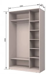 Шкаф-купе с фотопечатью Хит-24-17-77 Париж Ясень шимо темный