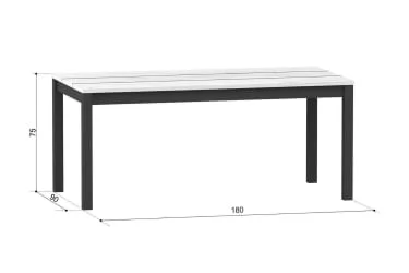 Стол Техно ЛД.678.040.000 Дуб Крафт белый/Чёрный