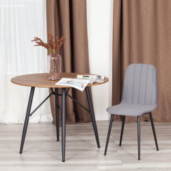 Стул ARC ARC Велюр/металл , 46 х 52 х 88 см, темно-серый/черный