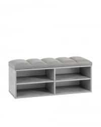 Обувница Хольст 2 серая велюр Серый