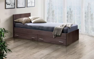 Кровать с ящиками на уголках №4 ЛДСП 900*2000 Ясень Анкор светлый