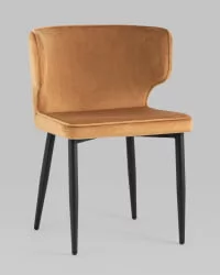 Стул Матео черные ножки велюр Терракотовый