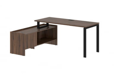 Стол с тумбой EDIS EUCT 17614 Дуб Денвер темный Черный