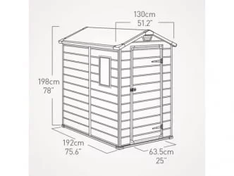 Сарай пластиковый MANOR 4x6