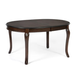 Раздвижной овальный стол Royal ( RY-T6EX ) дерево гевея/мдф, 150+44х106х75см, Tobacco