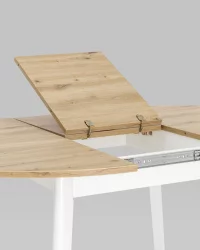 Раздвижной овальный стол Rondo 100-135 Дуб/белый