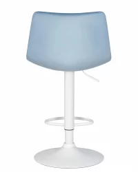 Стул барный DOBRIN TAILOR WHITE Пудрово-голубой велюр MJ9-74