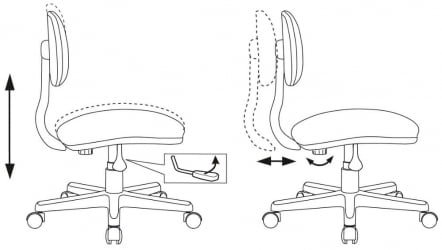 Кресло детское Бюрократ CH-W201NX серо-голубой Light-28