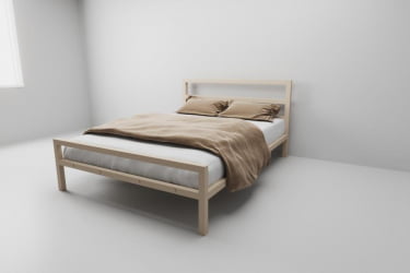 Металлическая кровать "Комфорт" Цвет фасада: Бежевый; Цвет корпуса: Бежевый; Материал фасада: Металл; Размер: 1800х2000 мм; Спальное место: 1800х2000 мм 