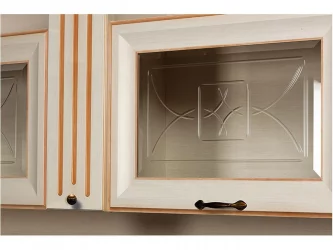 Настенный шкаф для гостиной Марлен 479 Кремовый белый Патина