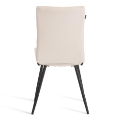 Стул обеденный Monte Carlo флок , 50х55х93, молочный/черный, 4