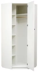 Угловой гардеробный шкаф угловой с фотопечатью Совята 2.1 Белый