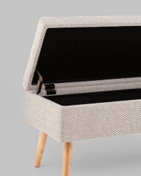 Банкетка Сторми с ящиком бежевый