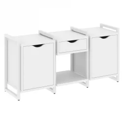 Тумба на регулируемых опорах наборная. Вариант №7 LOFT VR.L-TN-7.O Металл белый Белый Бриллиант