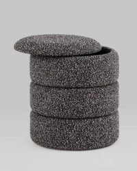 Пуф с ящиком Hive XS букле черный меланж