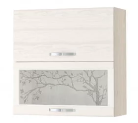 Шкаф-витрина Графит 74.09 Сосна Астрид /Ваниль