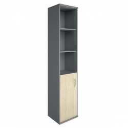 Шкаф высокий узкий левый Riva А.СУ-1.1 Л Клен/Металлик