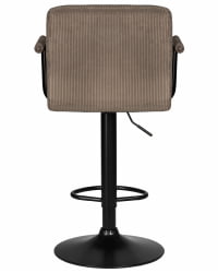 Стул барный DOBRIN KRUGER ARM BLACK (какао вельвет (LAR-E2041-05))