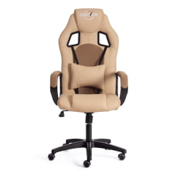 Кресло DRIVER (22) кож/зам/ткань, бежевый/бронза, 36-34/TW-21
