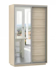 Шкаф-купе двухдверный Экспресс Дуо Медиум 1200х2400h Ясень шимо светлый
