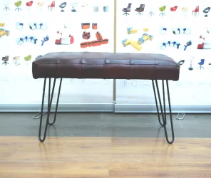 Банкетка Лейд 800x400 кожа бордовая