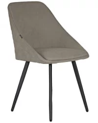 Стул обеденный DOBRIN STELLA (ЭМАЛЬ ЧЕРНЫЙ МУАР велюр Catania Cocoa)