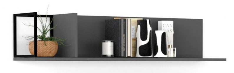 Полка навесная City большая графит