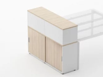 Тумба комбинированная высокая для рабочего модуля Deka 9.04.145 Туя/Белый