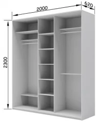 Длинный шкаф Хит-23-20-151 Аруба Венге
