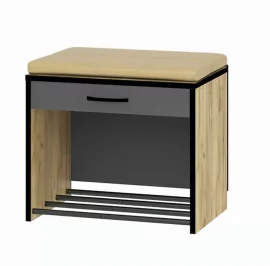 Тумба для обуви Ольга-Лофт 5.1 Дуб Крафт золотой Темно-серый