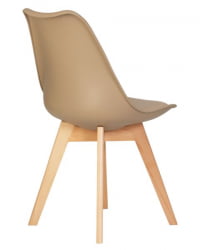 Стул обеденный DOBRIN JERRY SOFT (ножки светлый бук, цвет сиденья бежевый (GR-03)) 4 шт
