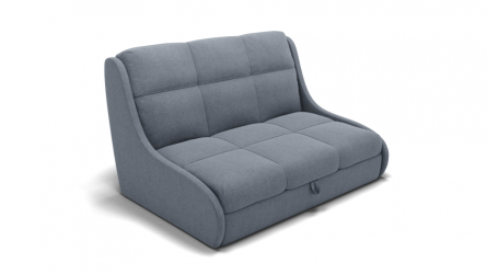 Диван Куба 1200 (ЗР) Цвет фасада: Серый; Тип: Прямой; Материал фасада: Металл/Велюр