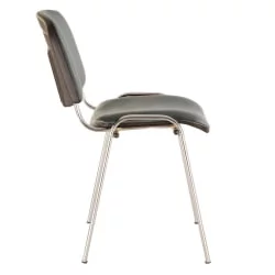 Стул для посетителей Iso CF-001 хром кожзам Серый