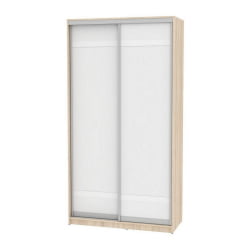 Шкаф-купе белый B-220х120х60-3(ДСС-Белый-D9D9)