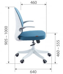 Детское компьютерное кресло CHAIRMAN CH107 ткань голубой (M)