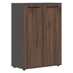 Шкаф с глухими средними дверьми EDIS EMCS 85.1 Дуб Денвер темный Черный Мокко